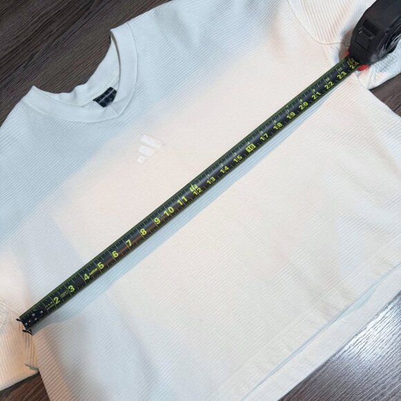 Adidas Women’s XL Ribbed V-neck Cropped Sweatshirt – White | New Without Tags - Picture 8 of 15
